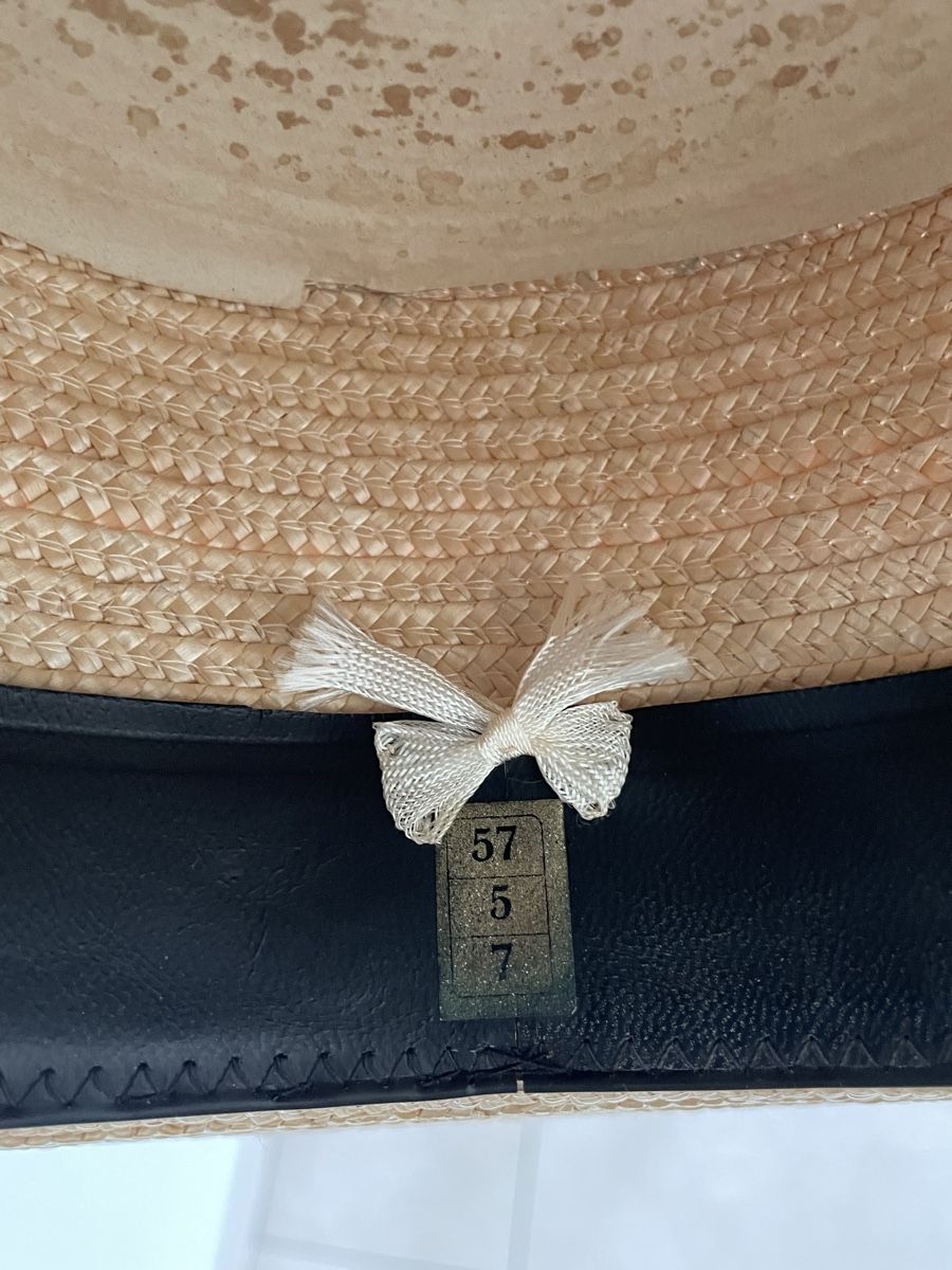 Copricapi, berretti & cappellini: Vintage Straw Boater Hat Summer Men – Usato da Richterswil venduto da Prangins9 6