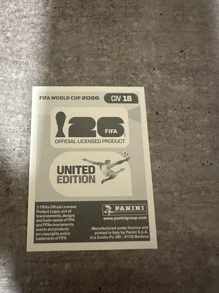 Panini Carte collezionabili: CIV 18 , FIFA WORLD CUP 2026 PANINI  – Nuovo (secondo la descrizione) da Frauenfeld venduto da 1PegPeg1 1