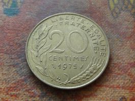 FRANCE  20 Centimes  1975