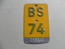Mofanummer Mofa Nummer BS 74 Baselstadt 1974 Töffli Geschenk