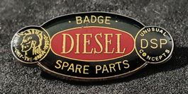 CC883 - Pin Logo DIESEL Spare Parts Badge  DSP