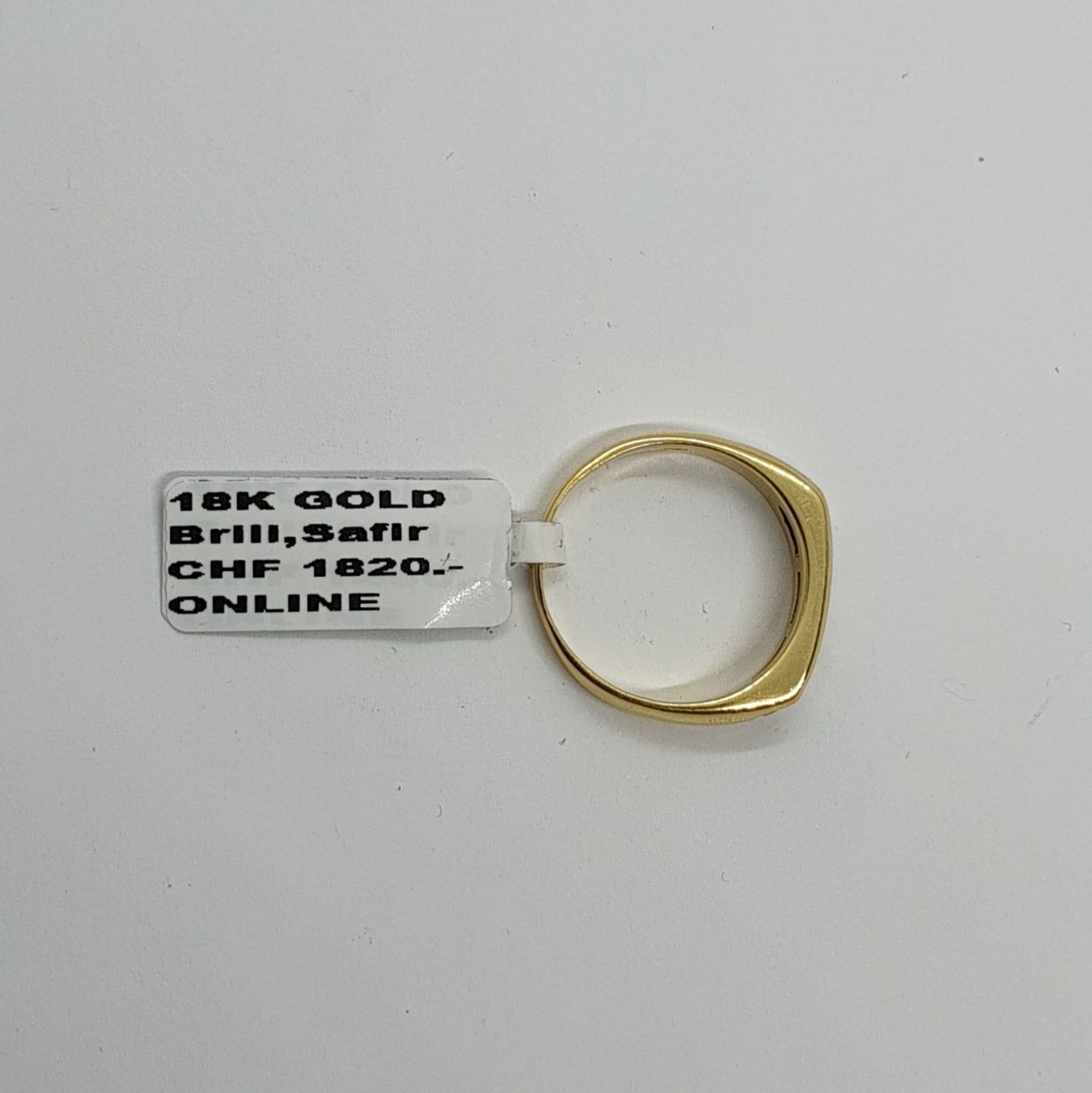 Anelli: Echt 18K Gold - Diamant, Saphir Ring – Usato da Luzern venduto da Luzern-Goldhaus 1