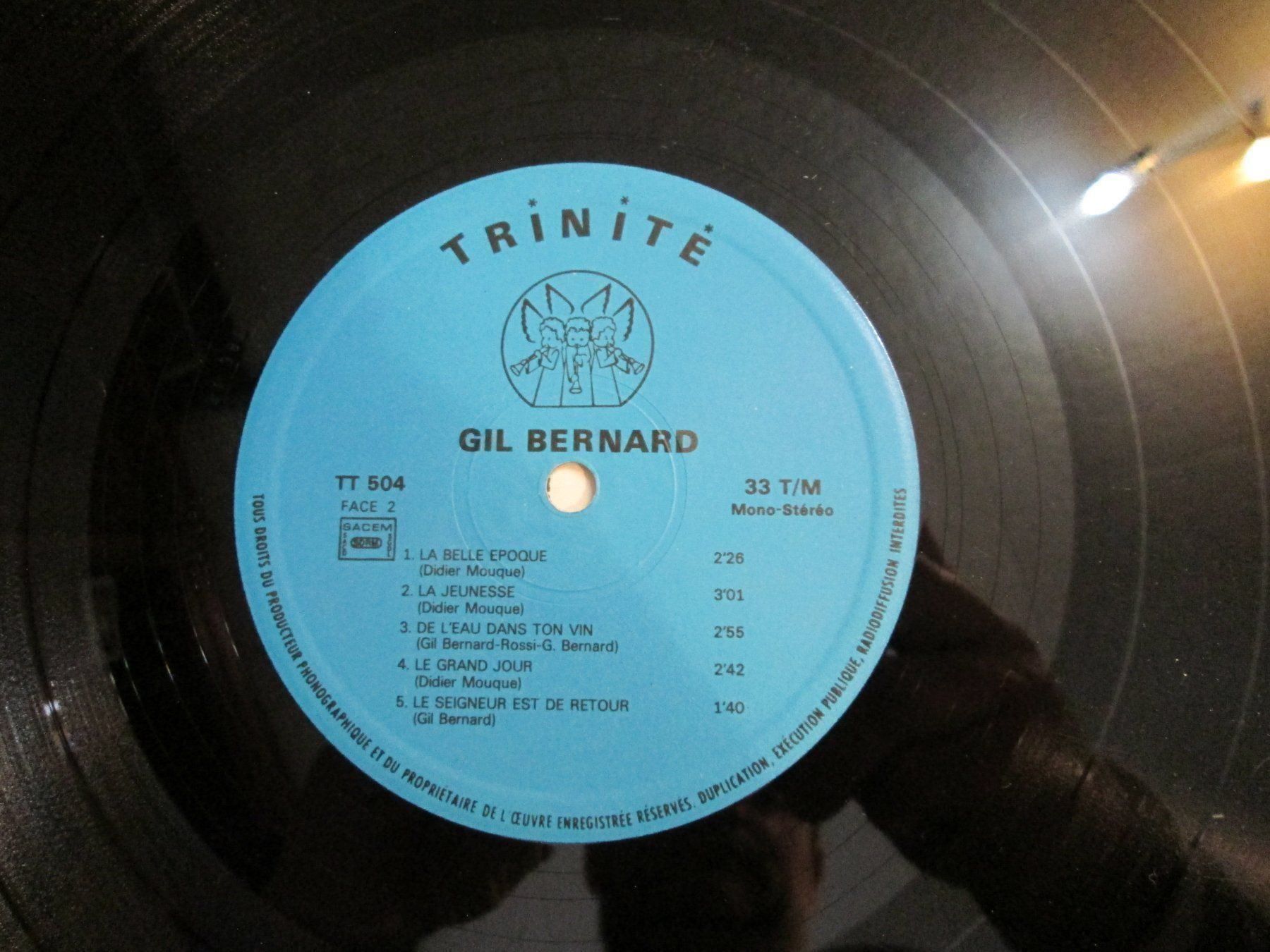 Dischi in vinile: Vinyle 33T Gil Bernard - Trinité TT 504 – Usato da la Chaux-de-Fonds venduto da Lampe 3