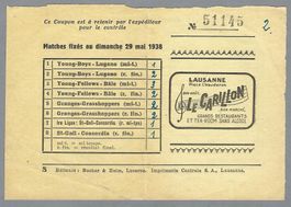 1938, RÉSULTATS SPOT-TOTO! DOKUMENT, INTERESSANT