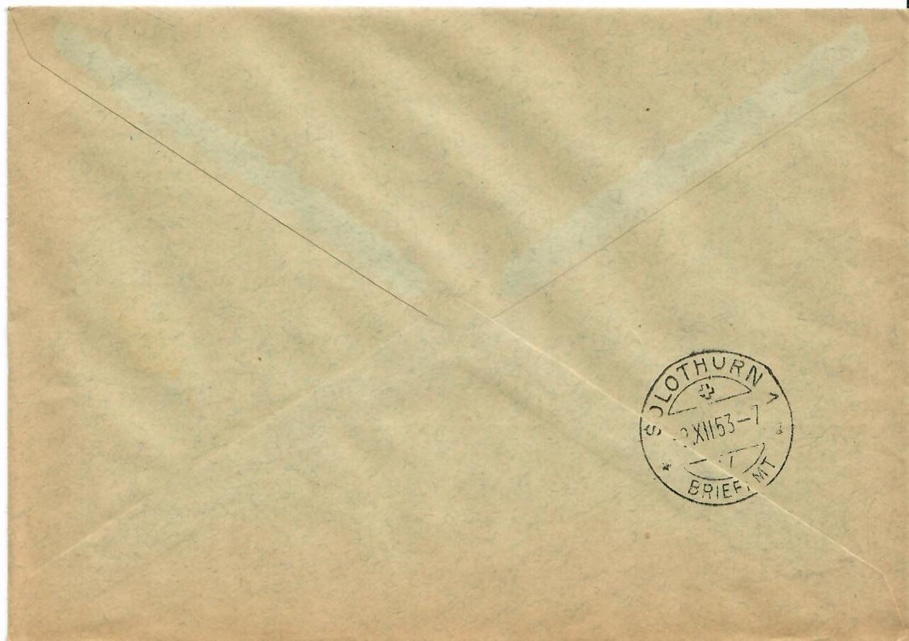 Tutti i francobolli: R - Brief Waldenburg  1953 – Usato da Hochdorf venduto da Ziegel-16 1