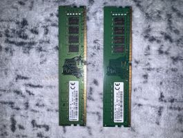 2× Kingston 16GB DDR4-2666 Desktop RAM – 32GB Kit – KVR26N19