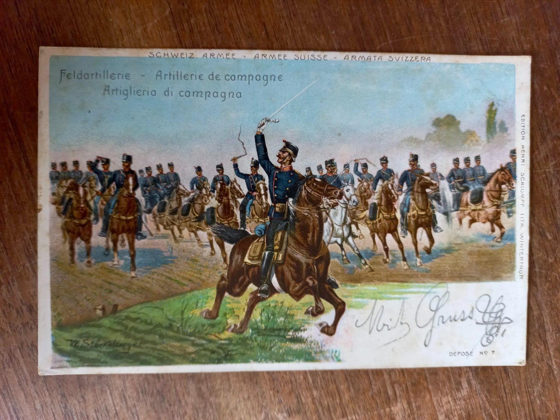 Cartoline postali: Litho Feldartillerie 1901 – Usato da Burgdorf venduto da glasrabe01