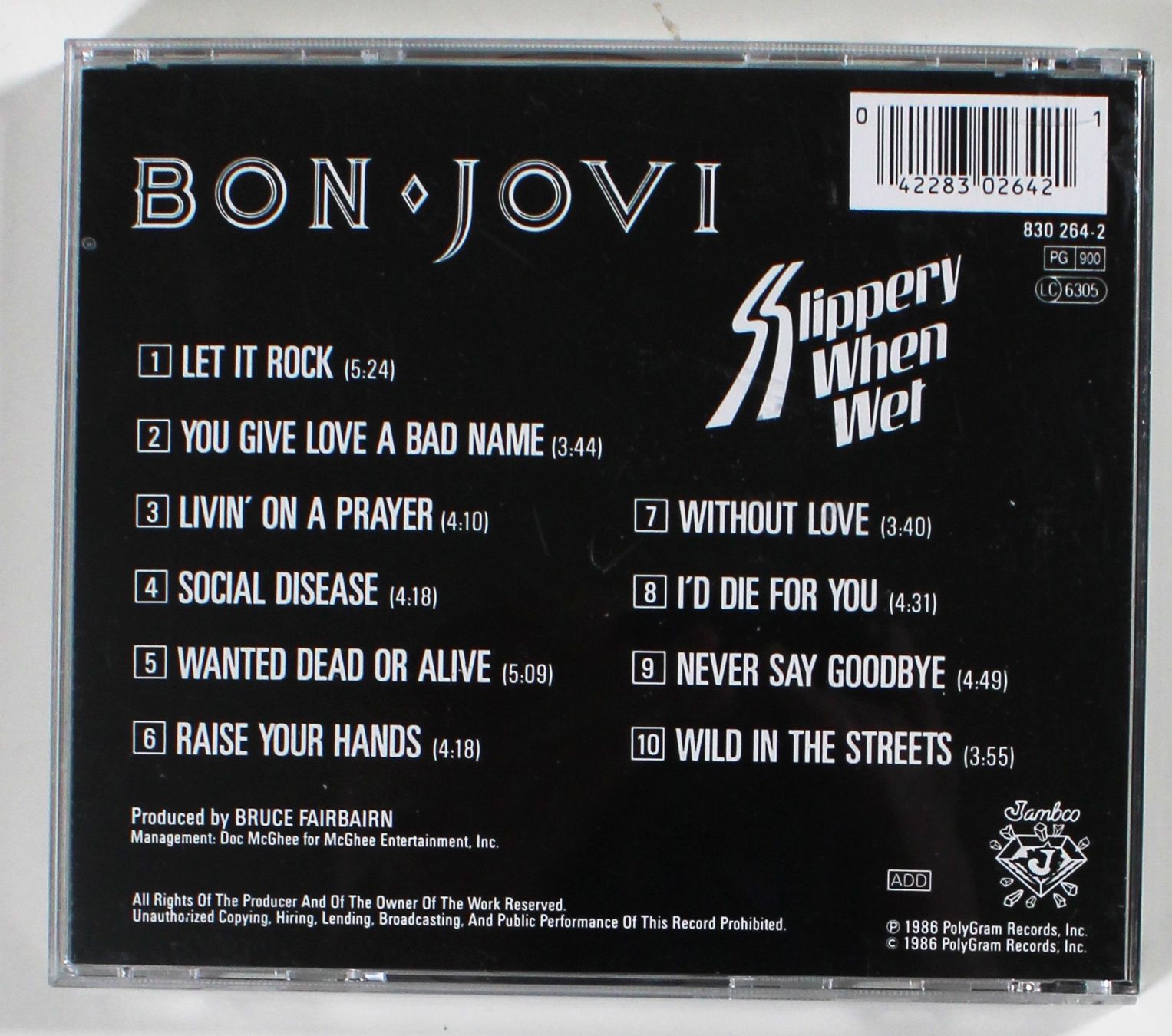 CD: CD BON JOVI - SLIPPERY WHEN WET 1986 – Usato da Brüttisellen venduto da Collector-Corner 2