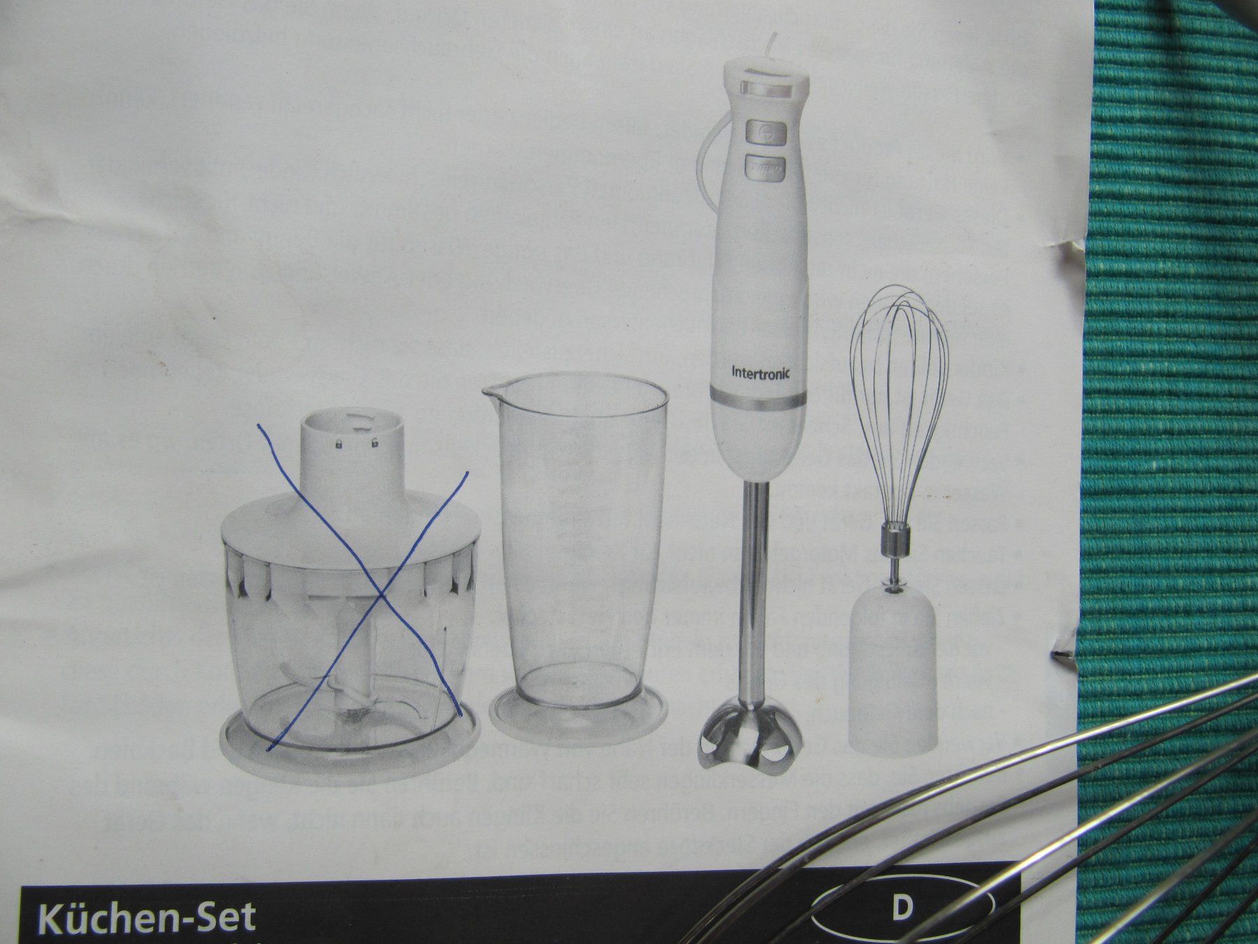 Elettrodomestici da cucina: Stabmixer Küchenset Intertronic, weiss - Pürier-Stab – Nuovo (secondo la descrizione) da Würenlos venduto da AustralisZ 4