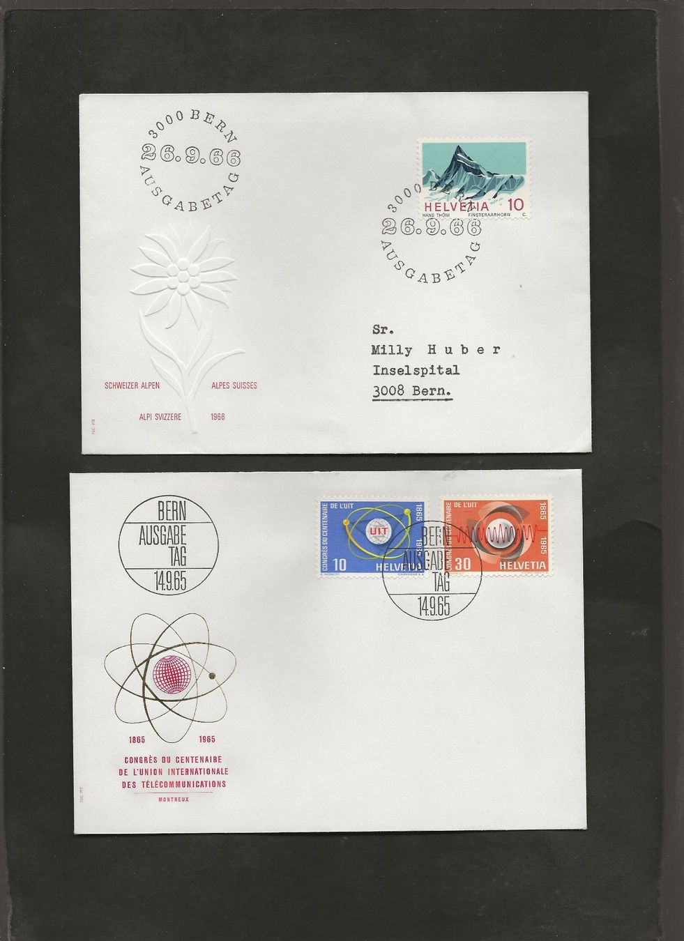 Alle Briefmarken: Schweiz 12 FDC 1959 bis 1967 – Gebraucht aus Au ZH von xelagreb01 4