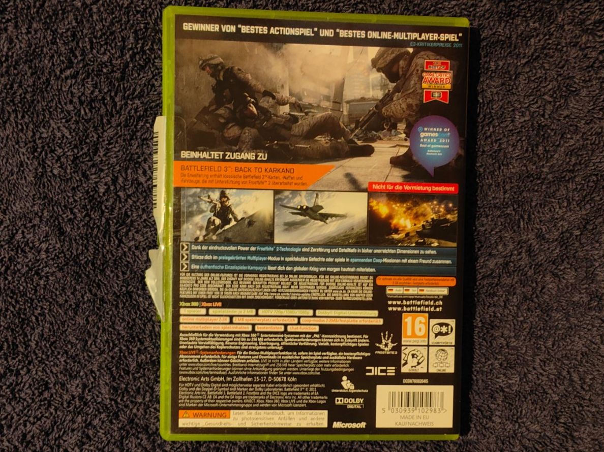 Microsoft Spiele: Battlefield 3 Limited Edition Xbox 360 – Gebraucht aus Rothrist von SiddharthaMoon 1