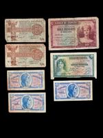 7x Alte Banknoten 1935 - 1937 Spanien España