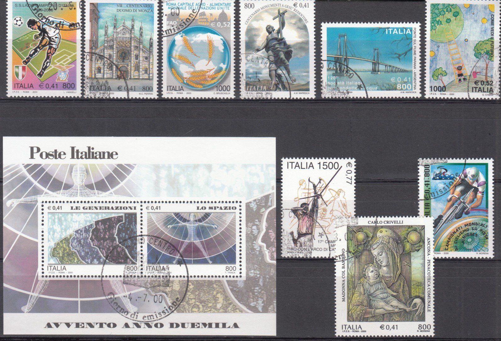 Tous les timbres: Italien 2000 mit ET – D'occasion à Bürglen TG par StampGraf 4