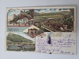 Ansichtskarte Gruss aus Clus gelaufen Jahrgang 1899 Box1