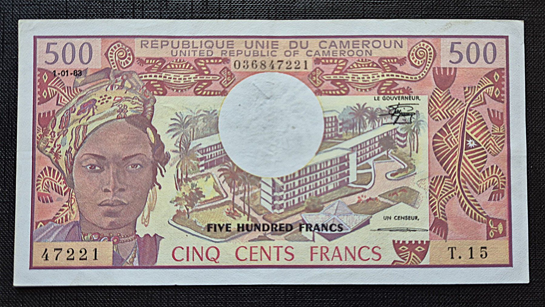 Banconote: 500 Francs KAMERUN 1983 – Usato da Zürich venduto da brinkosos
