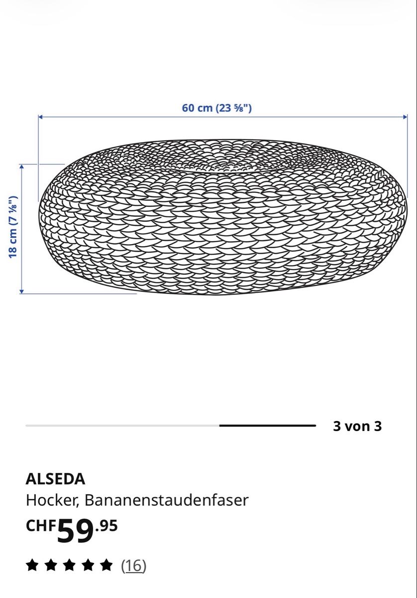 Ikea Tabourets: Ikea Hocker Bananenstauden – Neuf (Voir description) à Muri b. Bern par Winter2021 2