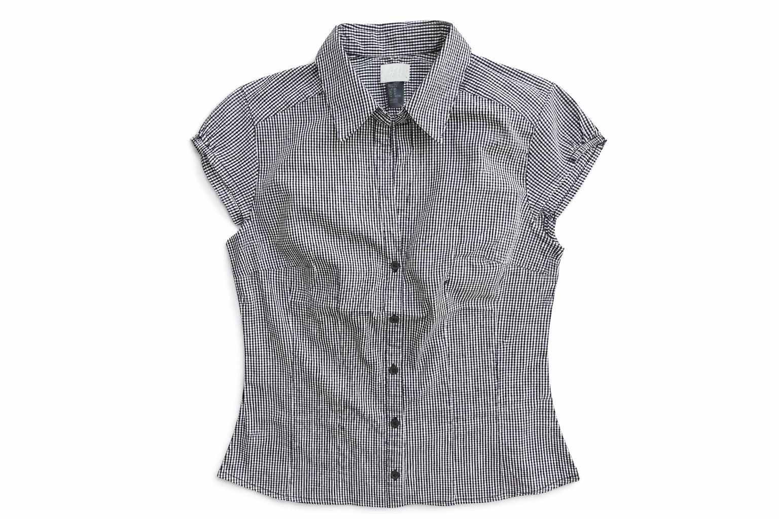 Camicette: Damen Vichy Bluse Schwarz Weiß Tailliert Gr. 34 Chic – Nuovo (secondo la descrizione) da Fully venduto da VaneaSelection 1
