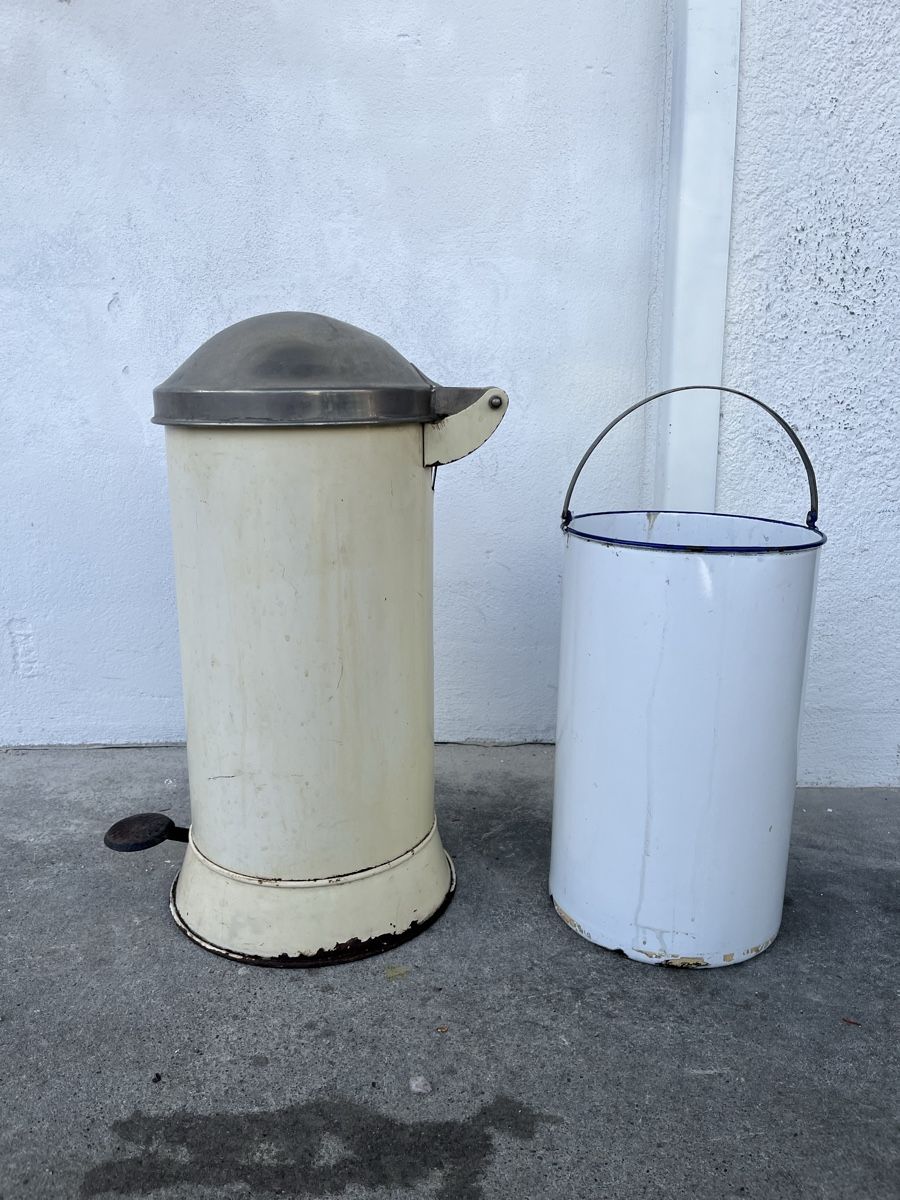 Cestini per rifiuti: Mid Century 50er Jahre Tret Eimer Mülleimer – Usato da Bern venduto da fotolog111