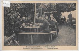 Grenzbesetzung 1914 Soldatenmahlzeit - Repas de soldats