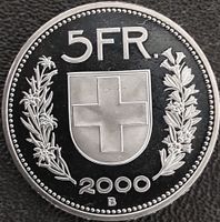 5 Franken 2000 stgl. / aus Münzsatz