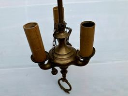 Lustre Vintage Laiton Style Lampe à huile ,3 Feux