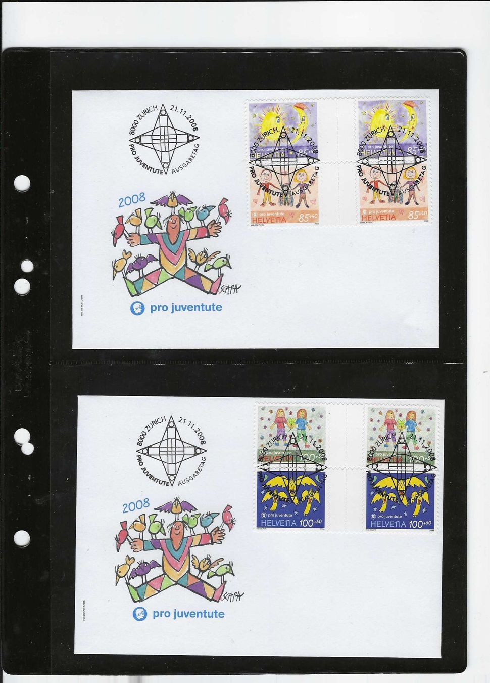 Tutti i francobolli: CH PRO JUVENTUTE 2008 FDC O.ADRESSE – Usato da Dintikon venduto da bonita099