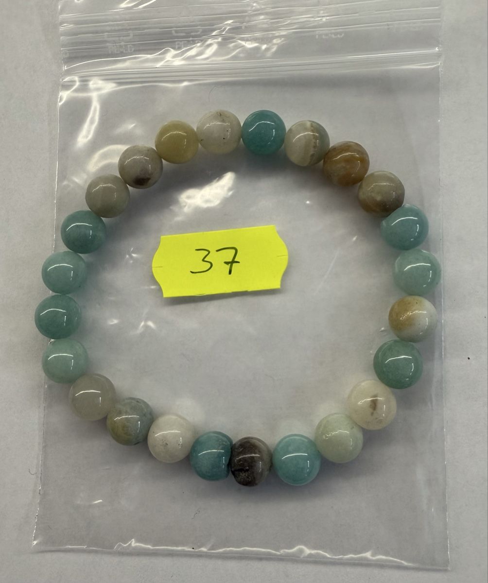 Armbänder & -reifen: Armband aus Amazonit Kugeln Naturstein – Neu und originalverpackt aus Rheinfelden von Gazzi