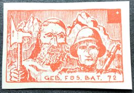 Soldatenmarke 2.WK, Gebirgs Füs Bat 72, geschn, Wi Inf 418-2