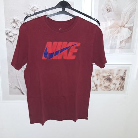 Maglietta Nike bordeaux stampa logo taglia L usata