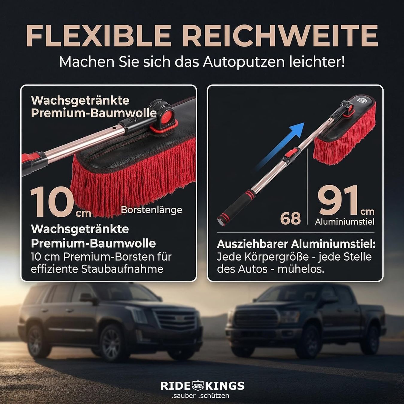 Tutti gli attrezzi: Auto Staubwedel Set Teleskop Baumwolle Lackschonend – Nuovo e nell'imballaggio originale da Suhr venduto da SchnapperCH 3