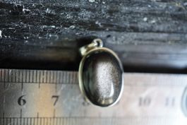 Silber Obsidian 925 Silber 20x14mm  Anhänger  "TOPSTONE"