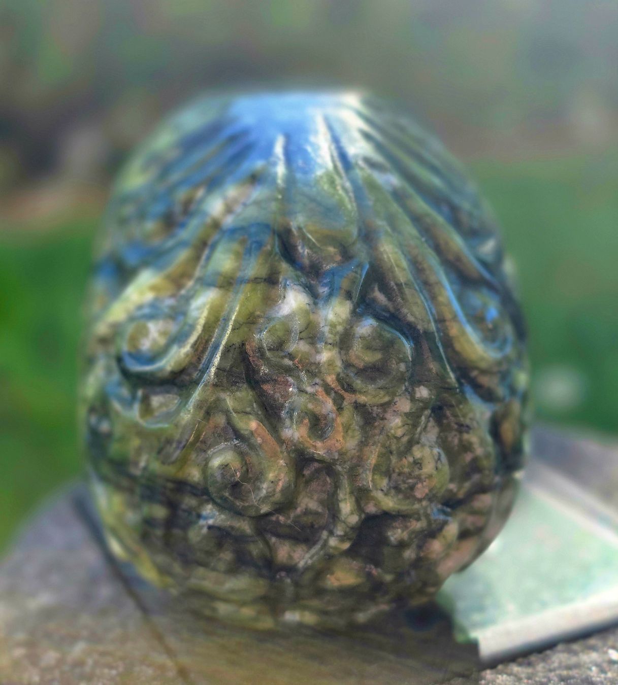 Mineralien & Heilsteine: Serpentin Jade Schädel B 456g – Neu und originalverpackt aus Matzingen von Shay_Crystalz 3