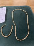 Konigkette Halskette und Armband 750 gold 58.72gr