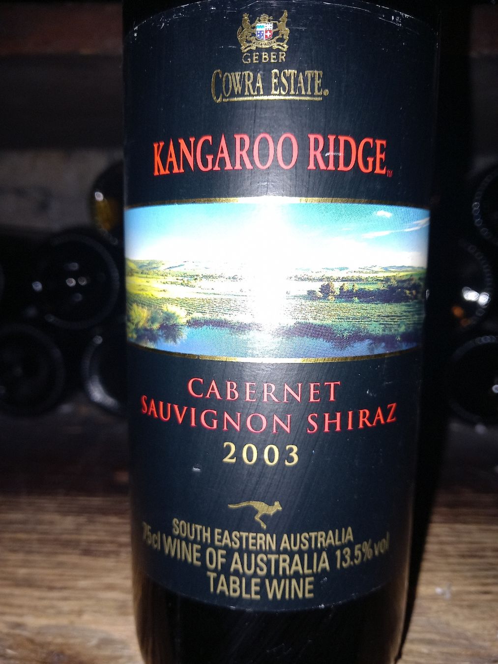 Wein: Kangaroo ridge Cabernet-sauvignon shiraz 2003 – Neu und originalverpackt aus Le locle von juliensaran 1