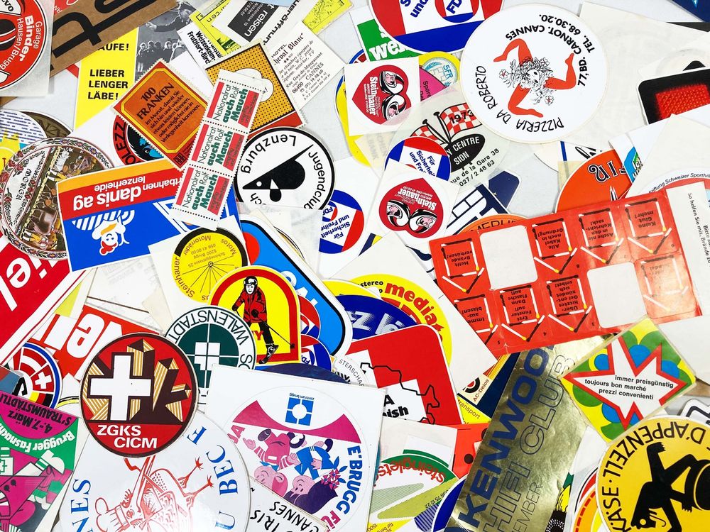 Kleber Sammlung mix 70s 80s Abziehbilder Sticker Aufkleber (Gebraucht ...
