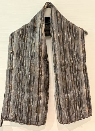 Schal gestreift braun schwarz beige für Herbst Winter