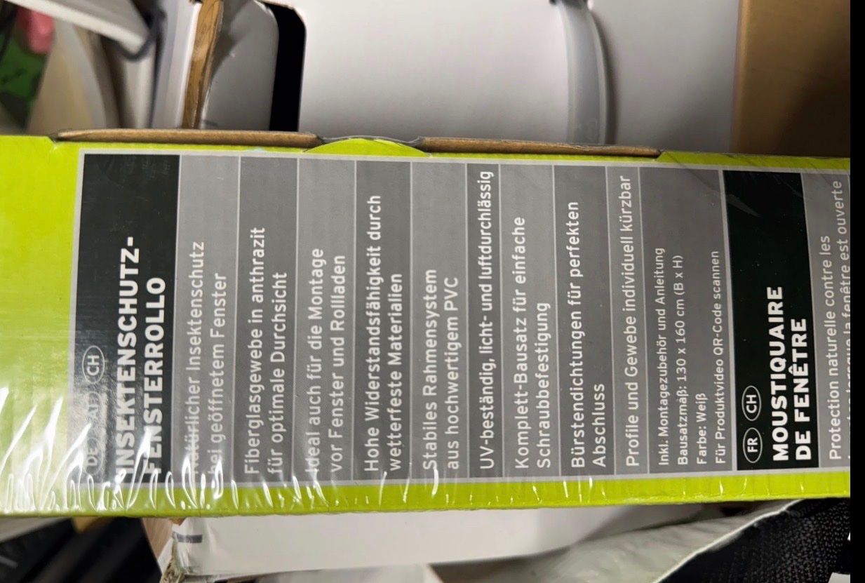 Gitter & Roste: 2x Insektenschutz-Fenster weiss – Neu und originalverpackt aus St .Gallen von Zikou_M_A_M 2