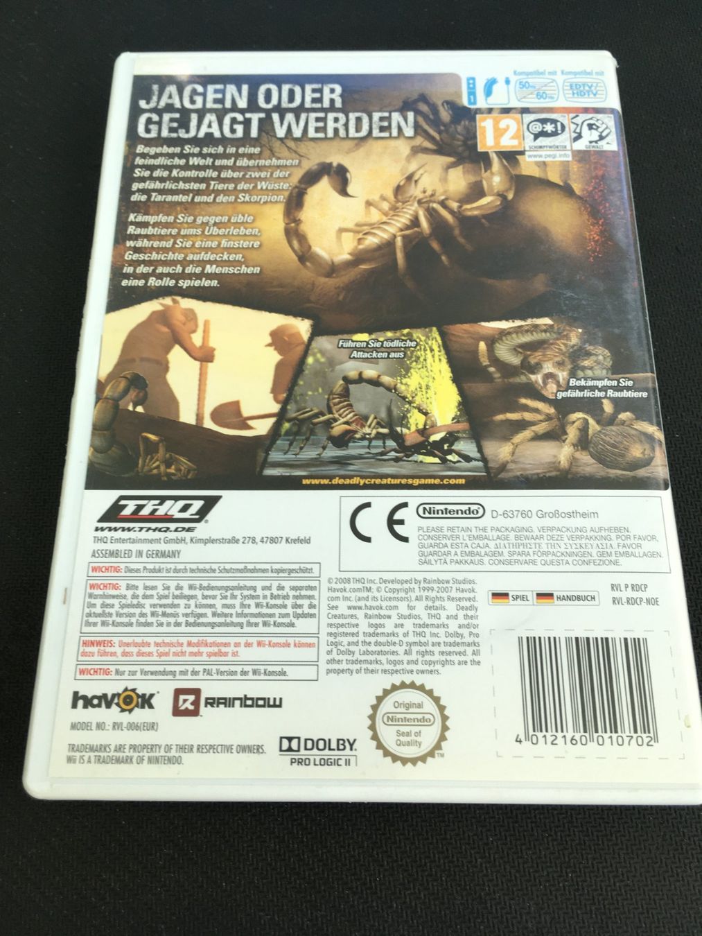 Nintendo Spiele: Deadly Creatures - Nintendo Wii – Gebraucht aus St.Gallen von Punktchen01 1