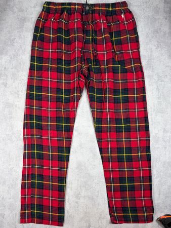 Bas de pyjama Sleepwear Ralph Lauren rouge à carreaux - L