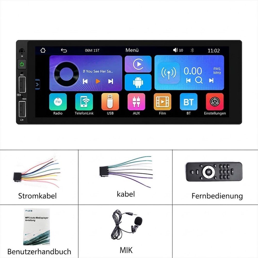 Radios: 1 DIN Carplay Wireless Autroradio Android Auto Navi FM – Neu und originalverpackt aus Chiasso von online.shop 9