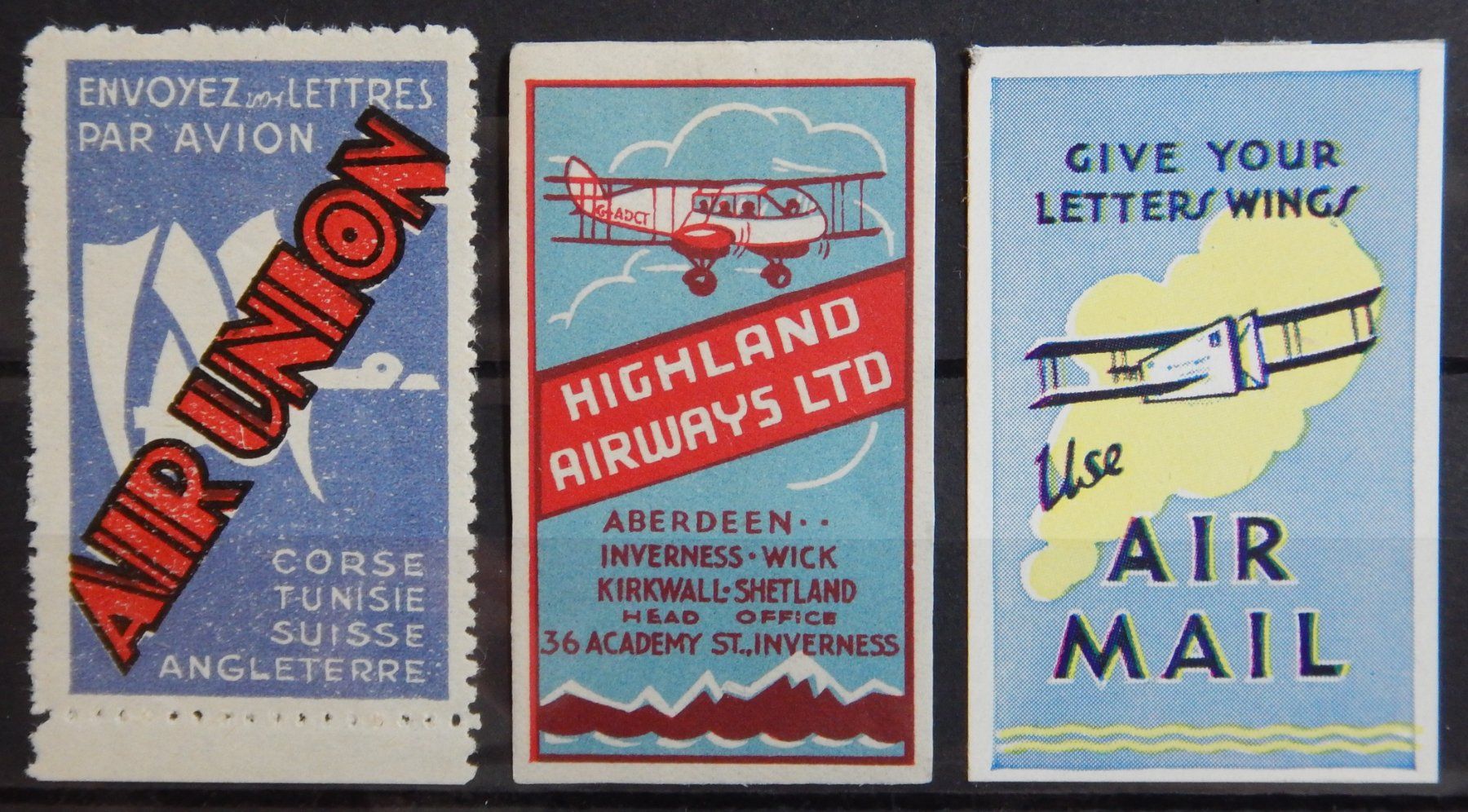 Tutti i francobolli: Air Mail British alte Ausgaben – Usato da Zürich venduto da Muehlekauf