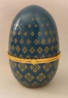 Œuf collector Comtesse du Barry bleu & or - Boîte porcelaine