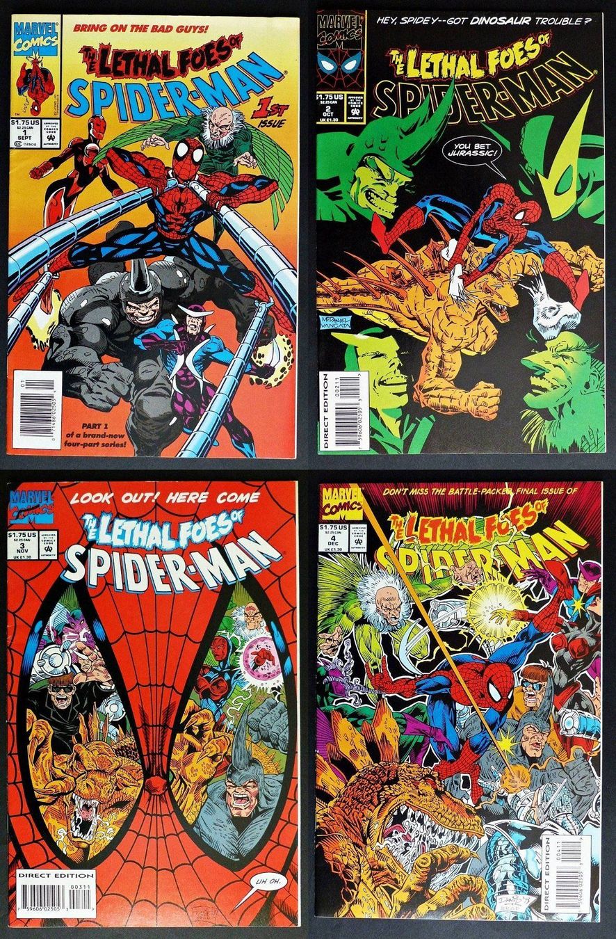 Comics: SPIDER-MAN LETHAL FOES COMPLETE 4 PART SERIE MARVEL 1993 – Gebraucht aus Lugano von YouWantUS