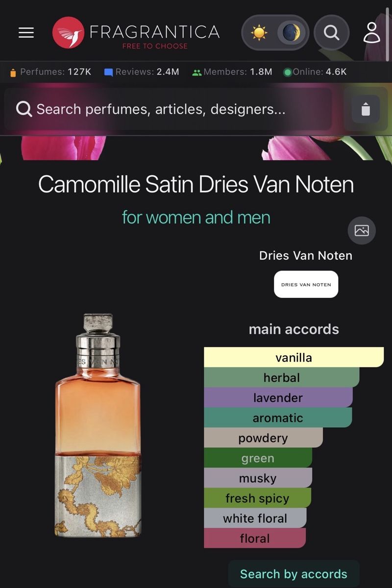 Parfum & Eau de Toilette: Chamomile Satin DVN Probe 2ml – Gebraucht aus Oberwil BL von nat_n2nh 1
