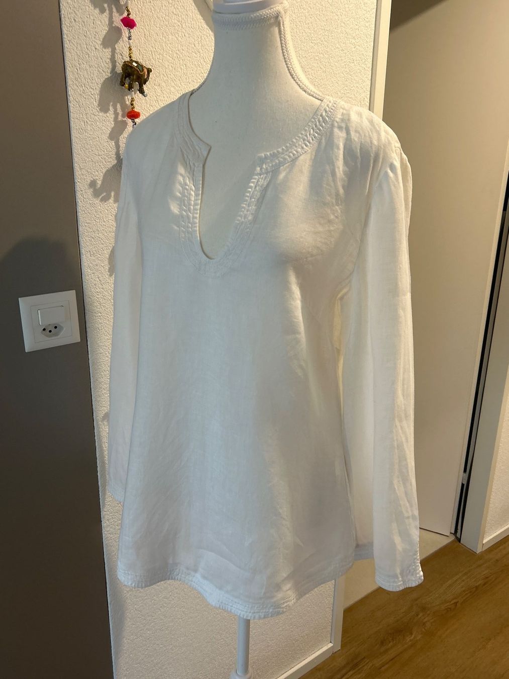 Globus Camicette: Damenbluse cremfarbig100% Leinen von Globus Essentials Gr.38 – Usato da Brunnen venduto da Nala2929 4