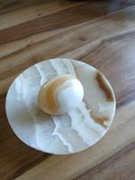 Onyx Egg and Plate Set - Unique Stone cracked  Decor - crack