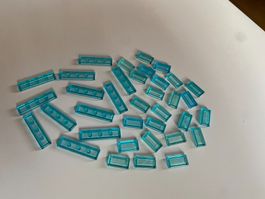 LEGO - GLATTE - TRANSPARENTE - BLAUE - PLÄTTLI