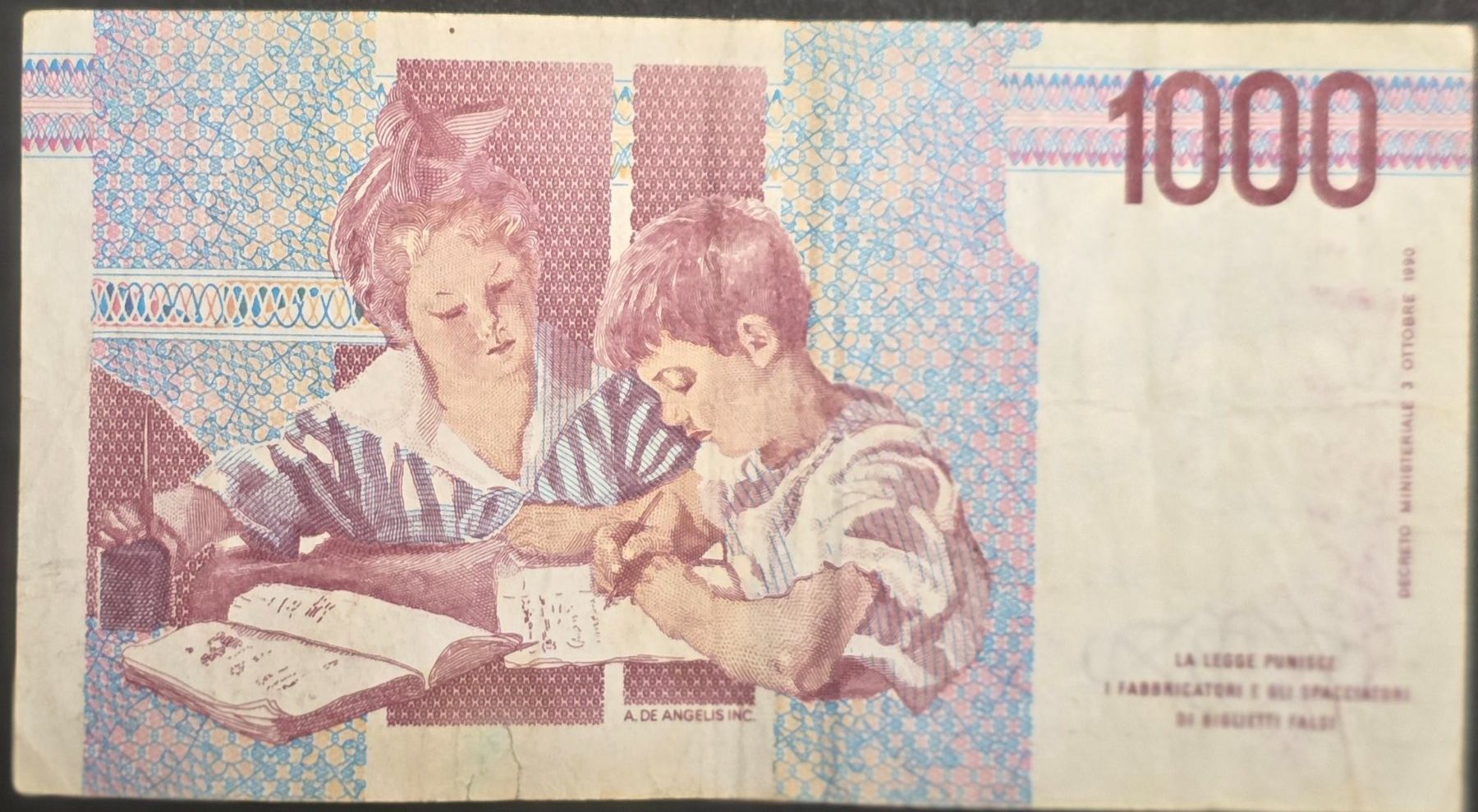 Billets de banque: Mille Lire Gute Zustand – Neuf (Voir description) à Rohrbach par lod_m58r 1