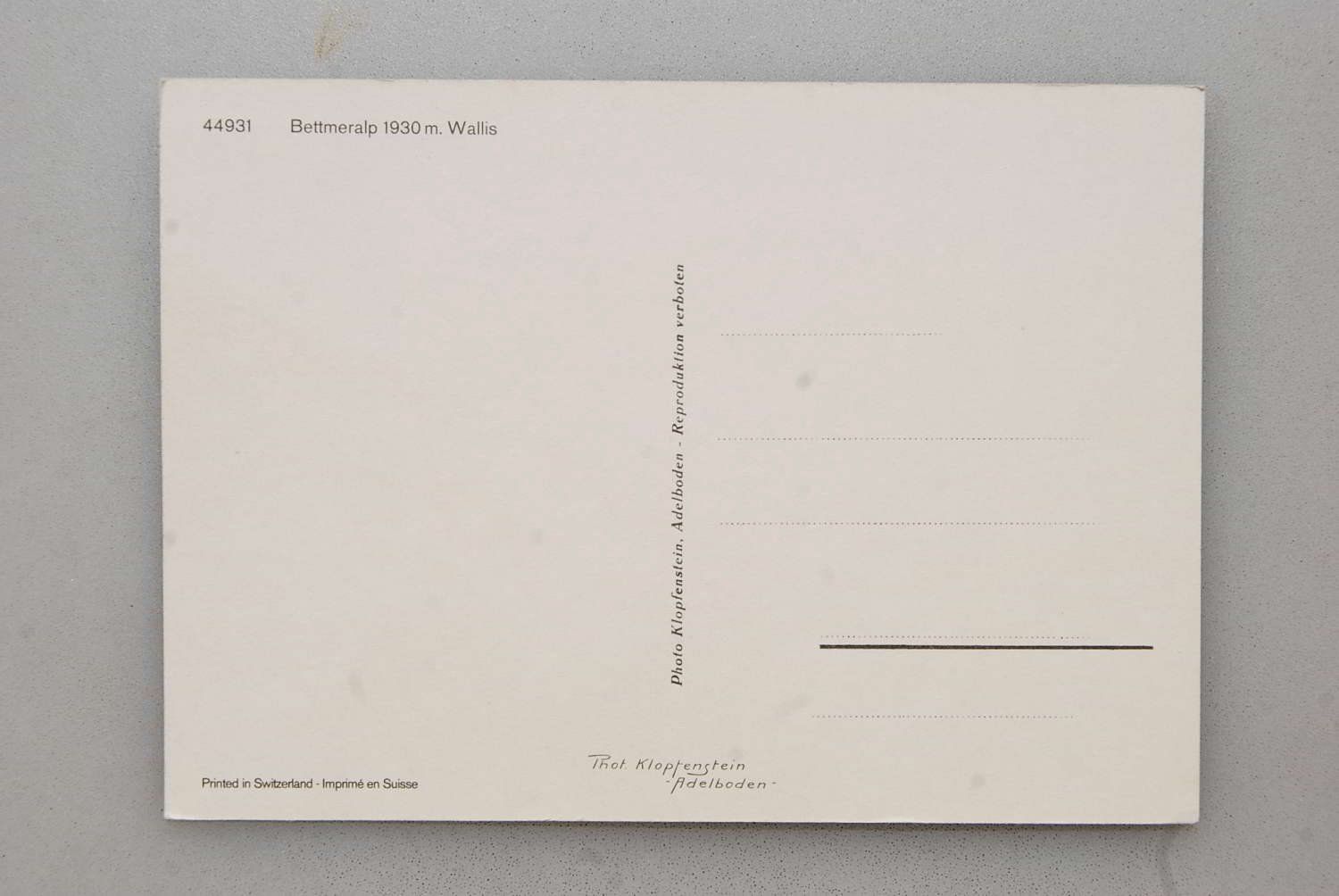 Cartoline postali: AK Bettmeralp – Usato da Rüfenacht BE venduto da Toro06 1