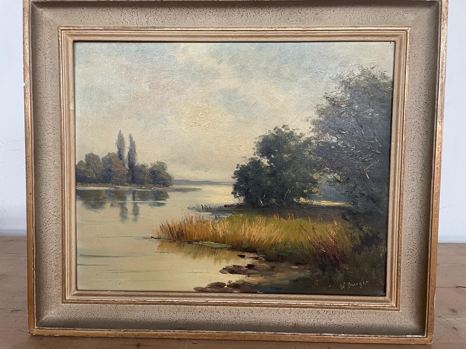 Dipinti: Ölgemälde W. Burger 61x51cm – Usato da Hitzkirch venduto da Reliko